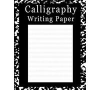 Calligraphy Writing Paper: School Marble Black - 50 Page - Blank Calligraphy Writing Guide Paper Notebook - For Letter Practice [Classic]