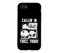 Callin' in Thicc Today Panda hilarous drôle embarrassant Tee Coque pour iPhone SE (2020) / 7/8