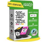 Callmenew Lot de 2 cartouches d'encre 305XL compatibles avec HP 305 XL / pour HP 305 XL Noir & Couleur - Grande portée, puce intelligente de rechange pour DeskJet 2720e, ENVY 6020e, DeskJet 4120e