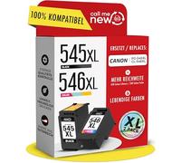 callmenew Lot de 2 cartouches d'encre 545XL et 546XL - Compatibles avec les cartouches d'encre Canon 545 546 XL Multipack (PG-545XL noir et couleur CL-546XL) - Portée XL - Puce intelligente de