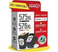 callmenew Lot de 2 cartouches d'encre 575XL et 576XL - Compatibles avec les cartouches d'encre Canon 575 576 (PG-575XL noir et couleur CL-576XL) - Portée XL - Puce intelligente de rechange pour PIXMA