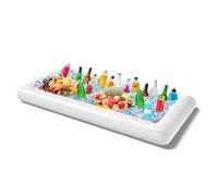 CALLOVE Barres de Service gonflables avec Bouchon de vidange, glacière Gonflable pour Buffet de Glace, Plateaux de Service à Salade pour intérieur et extérieur, bar exterieur