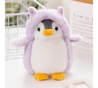 CALLOVE Doudou Pingouin pour Enfants - Doudou en Peluche à câliner et Jouer - Cadeau Pingouin - Cadeau - Pudgy Penguins - Cadeau (Violet)