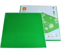 CALLOVE HaBauplatten - Blocs de construction - 50 x 50 trous - Plaque de base empilable pour routes, villes, garages et plus encore - Compatible avec (40 x 40 cm) - Vert