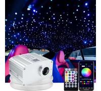Callsky 10W Bluetooth Twinkle Fiber Optic Light Starlights pour Voiture/Maison Headliner, Contrôleur de Moteur RGBW + Télécommande RF 28 Touches + Câble Fibre Optique 450pcs * 0.03/0.75mm * 9.8ft/3m