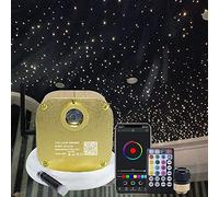 Callsky 16W LED Fibre Optique Lumière Étoile Plafond, APP/Télécommande Bluetooth, Ciel étoilé clignotant à commande vocale, 430pièces*（0.75+1+1.5）*3m, pour Hôtel, appartement, cour extérieure