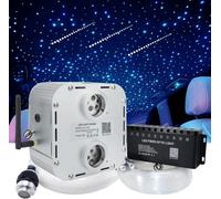 Callsky bicolore 32W Mixed 1620pcs 16,4 pieds fibre optique Starlight headmark Kit, commande vocale app/télécommande avec étoile filante, rgbw Pure White Meteor Kit, Home car plafonnier décoration
