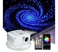 Callsky Kit d'éclairage de dôme en étoile à fibre optique 10W, lumière d'étoile clignotante à LED, activation de la musique de contrôle du son salon bar, télécommande/APP, 300pièces *0,75mm*3m