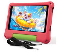 CALLSKY-NOTE Tablette pour enfants de 8", Octa-Core 64 Go 2 To, extensible WiFi, avec étui antichoc en EVA, certifiée GMS, double caméra, BT - Rose rouge