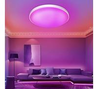 Callsky Plafonnier LED 30W Carré Dimmable, intégré Smart RGB changement de couleur, plafonnier Bluetooth/app contrôle/télécommande, Chambre d'enfants couloir balcon dimmable RGB changement de couleur