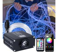 Callsky Rideaux lumineux sensoriels en fibre optique 16 W pour chambre sensorielle/enfants autistes, application + scintillement + moteur lumineux activé par le son, robuste et durable (3 x 0,75