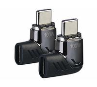 Callstel 2 adaptateurs USB-C coudés 100 W avec embout magnétique