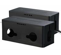 Callstel 2 boîtes de rangement pliables pour multiprise - coloris noir