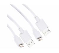 2 câbles Lightning vesr USB - Certifiés MFi - Blanc - 3 m Callstel