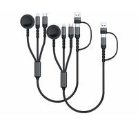 Callstel 2 câbles USB-A / USB-C vers Lightning / USB-C / Apple Watch - 35 cm