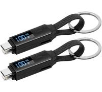 Callstel 2 câbles USB-C vers USB-C OTG / Lightning format porte clés Power Delivery 100 W