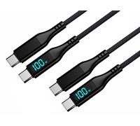 : 2 câbles USB-C vers USB-C Power Delivery 3.0 jusqu'à 100 W - 1 m