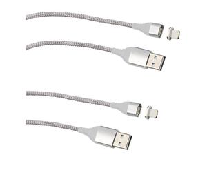 Callstel 2 câbles USB compatibles Lightning magnétiques 1 m pour chargement et transfert