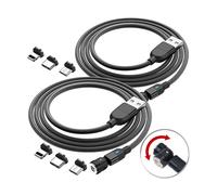 Callstel 2 câbles USB LDK-105 avec connecteurs magnétiques USB-C/Micro-USB/Lightning