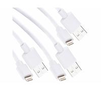 Callstel 3 câbles Lightning vers USB - Certifiés MFi - Blanc - 3 m