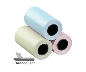 Callstel 3 rouleaux autocollants colorés pour imprimante thermique TD-100.app
