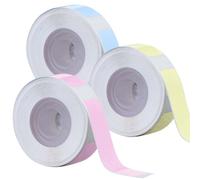 Callstel 3 rouleaux d'étiquettes autocollantes 8 m - multicolores