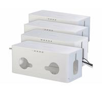 Callstel 4 boîtes de rangement pliables pour multiprise - coloris blanc