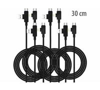 Callstel 4 câbles USB-A / USB-C vers USB-C / Lightning - 30 cm