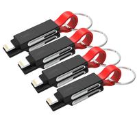 Callstel 4 câbles USB-C/A vers USB-C/micro/Lightning format porte clé Power Delivery 50 W