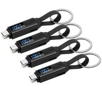 Callstel 4 câbles USB-C vers USB-C OTG / Lightning format porte clés Power Delivery 100 W