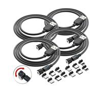 4 câbles USB LDK-105 avec connecteurs magnétiques USB-C/Micro-USB/Lightning Callstel