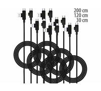 Callstel 6 câbles USB-A / USB-C vers USB-C / Lightning - Pack