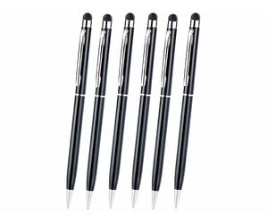 Callstel 6 stylos à bille 2 en 1 / stylet ultra fin pour écrans tactiles