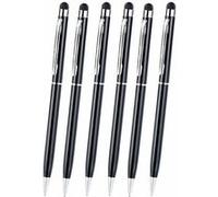 6 stylos à Bille 2 en 1 / Stylet Ultra Fin pour écrans tactiles [Callstel]