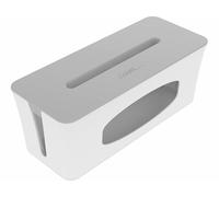 Callstel Boîte de rangement pour multiprise avec support smartphone - coloris blanc