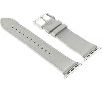 Callstel Bracelet en cuir pour Apple Watch - 42 mm - Gris