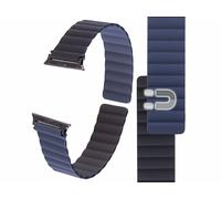 Callstel Bracelet pour Apple Watch 38/40/41 mm - coloris noir / bleu foncé / noir