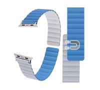 Callstel Bracelet pour Apple Watch 42/44/45/49 mm - coloris bleu / gris clair / argent