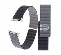 Callstel Bracelet pour Apple Watch 42/44/45/49 mm - coloris noir / gris / argent