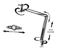 Callstel Bras articulé universel pour tablettes - Avec pince à iPad et grandes tablettes
