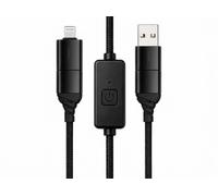 Callstel Câble bloqueur de données USB-A/C vers USB-C/Lightning 1,2 m