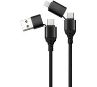 Callstel Câble de blocage de données : câble de blocage de données USB 60 W USB-A/C vers USB-C 8 broches 120 cm