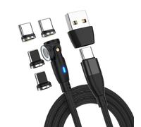 Callstel Câble magnétique USB-C/USB-A vers USB-C/Lightning avec 4 connecteurs
