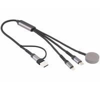 Câble USB-A/USB-C vers Lightning/USB-C/Apple Watch - 35 cm [Callstel]