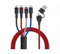 Callstel Câble USB-C/A vers USB-C/Micro-USB/Lightning 100 W 1,2 m - coloré