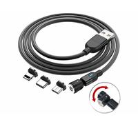 Callstel Câble USB LDK-105 avec connecteurs magnétiques USB-C/Micro-USB/Lightning