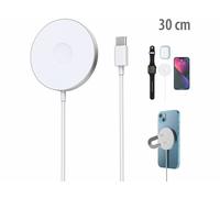 Callstel Chargeur sans fil à induction 15 W compatible Qi et MagSafe - câble 30 cm