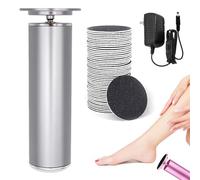 Callus Remover, Electric Foot Callus Remover with 60 Sheets,Professional Aluminum Callus Remover for Feet,Adjustable Speed (Silver)