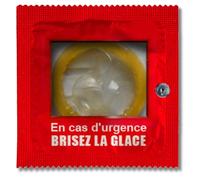 CALLVIN | A l'unité | Cadeau Humoristique Original | Souvenirs Mémorables | Latex Souple et Résistant | Fabrication et Impression Française (Universel, En Cas D'urgence Brisez La Glace)