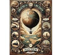 Callvin [Magni'Fix] Tableau Personnalisé en Aluminium | JULES VERNE - 80 JOURS (moyen format) | Déco Murale Unique & Cadeau Original (21 x 30cm)